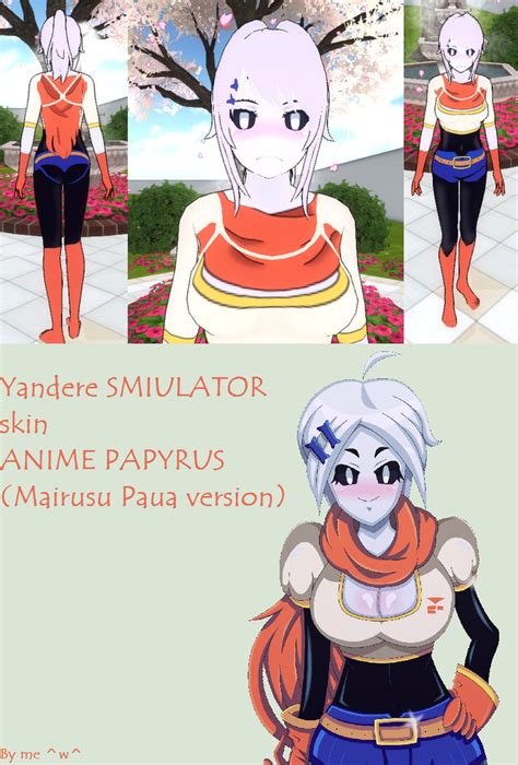 Yandere Simulator Skin Anime Papyrus By Vanessa Sana Doodles On Deviantart