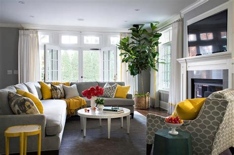 Yellow And Gray Living Room Design Ideas