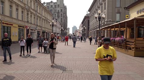 Walking In Moscow 4k Old Arbat Street Youtube