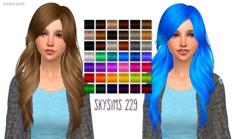 Skysims 229 Hair Retexture At Nessa Sims Sims 4 Updates