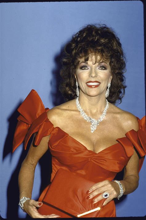 Sexy Joan Collins Decolletage Dame Joan Collins Revealing Dresses