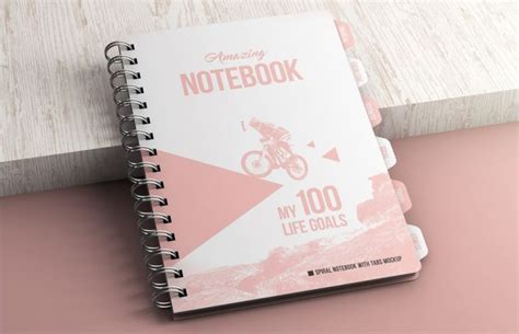 40 Charming Spiral Notebook Mockup Templates Decolorenet
