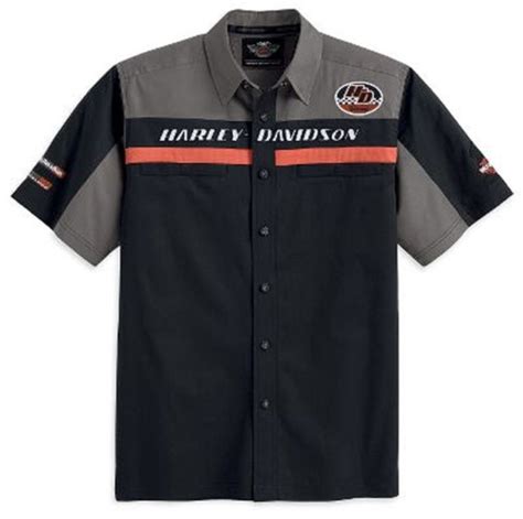 Harley Davidson Men S S S Harley Davidson Racing Chest Stripe Woven