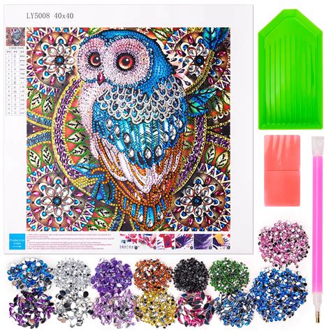 Dream Fun Diy 5d Diamond Painting Kits For Kids Adults Owl Diamond
