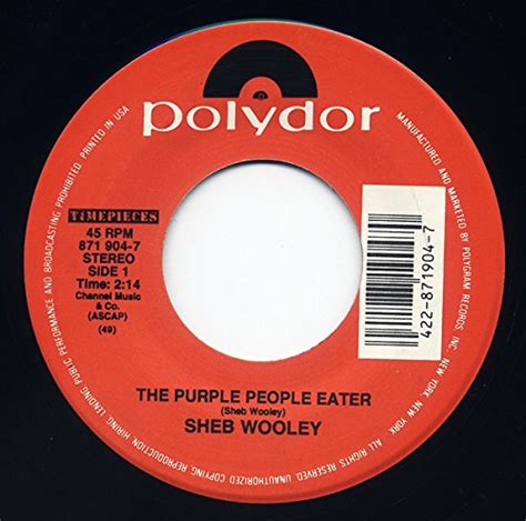 Sheb Wooley The Purple People Eater I Cant Believe 7inch 45rpm