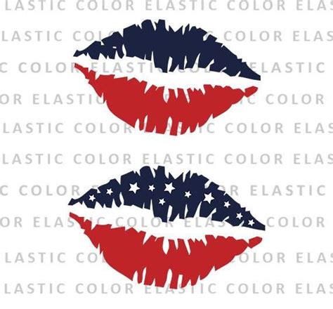 4th of July lips svg fourth of july lips with star america | Etsy in