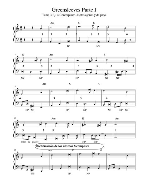 Other arrangements are available in your region. Greensleeves Parte I Sheet music for Piano (Solo ...