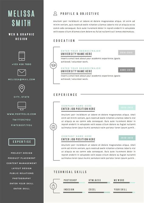 Resume Template 4 pages CV Template Cover Letter for MS | Etsy | Cv template, Resume template ...