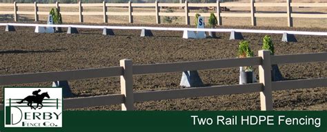 Two Rail Hdpe Horse Fence 2 Rail Equine Ranch Fence Colored Horse Fence