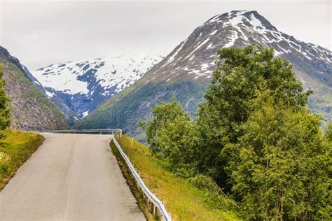 Road Landscape In Norwegian Mountains Stock Image Image Of Asphalt