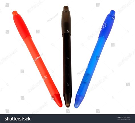 Three Pens Isolated On Pure White Stock Photo 44804926 Shutterstock