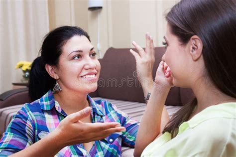 Adult Sisters Communicate Stock Image Image Of Lifestyle 81833831