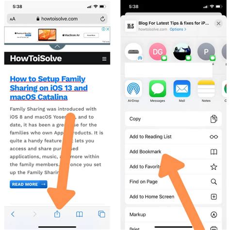 How To Add Safari Bookmarks On Iphone Ipad Ipod Touch