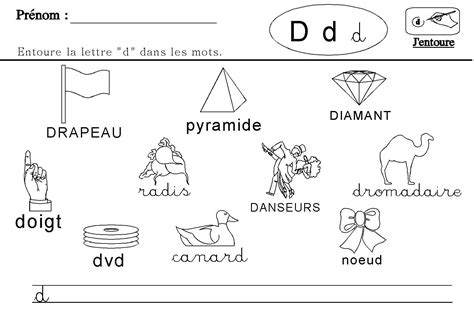 Maternelle Lecture Des Lettres De Lalphabet La Lettre D