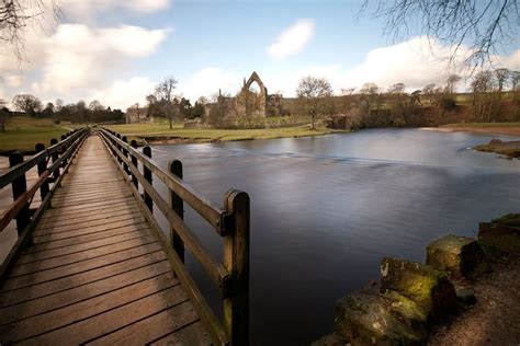 Bolton Abbey And The River Wharfe North Yorkshire England Picture By