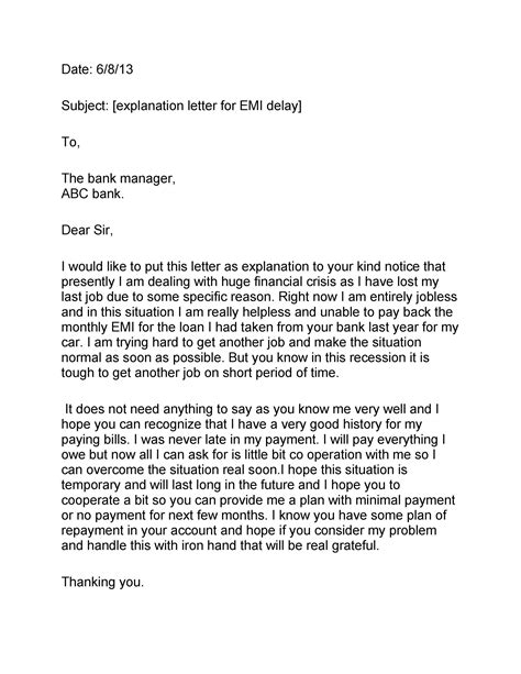 Explanation Of Debt Letter Collection Letter Template Collection