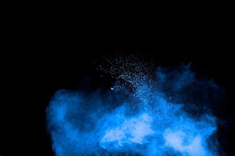 Premium Photo Blue Powder Explosion Cloud