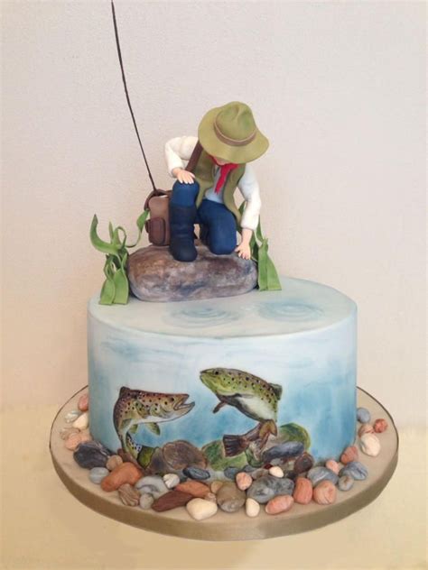 Fishing Cake Dad Birthday Cakes Fish Cake Birthday Fish Cake