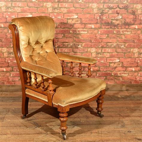 As britain increased with wealth the numbers of middle class homes rose, causing an enormous increase in furniture production. Victorian Walnut Armchair, Upholstered, c.1880 | Walnut ...