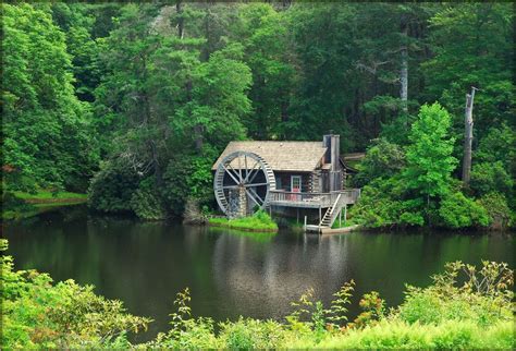 Фото North Carolina Grist Mill Jewel Lake бесплатные картинки на Fonwall
