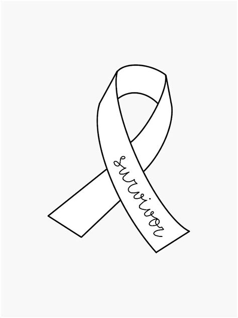 Lung Cancer Survivor Ribbon Sticker For Sale By Createdbyjp Redbubble