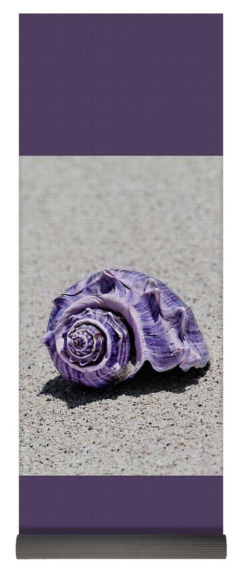 Yoga Mat Featuring The Photograph Seashell In Ultraviolet By Evgeniya