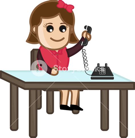 Receiving A Phone Call Vector Illustration Royalty Free Stock Image