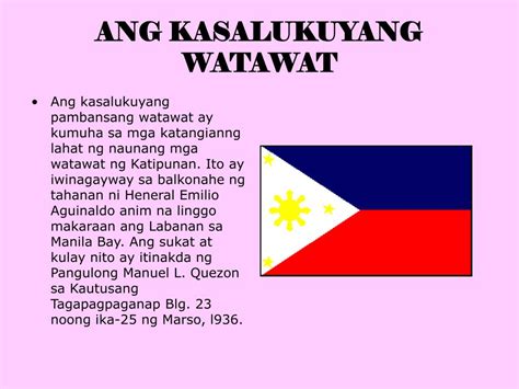 Walong Sinag Ng Araw Sa Watawat Ng Pilipinas Ang Watawat Ng Pilipinas