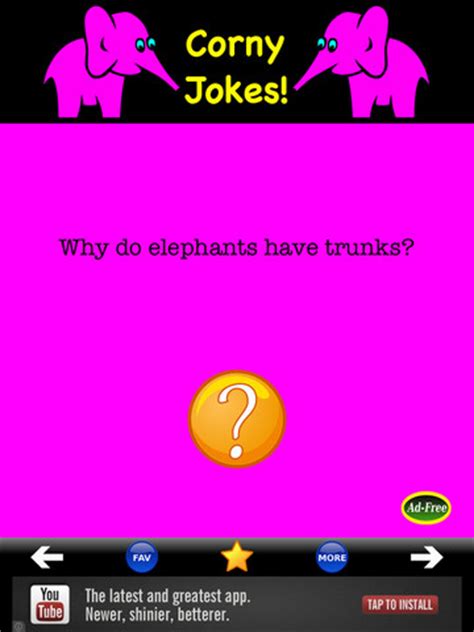 We recently asked members of the buzzfeed community to share with us the corniest joke they've ever heard. Best Corny Jokes! app review: you'll never run out of bad ...