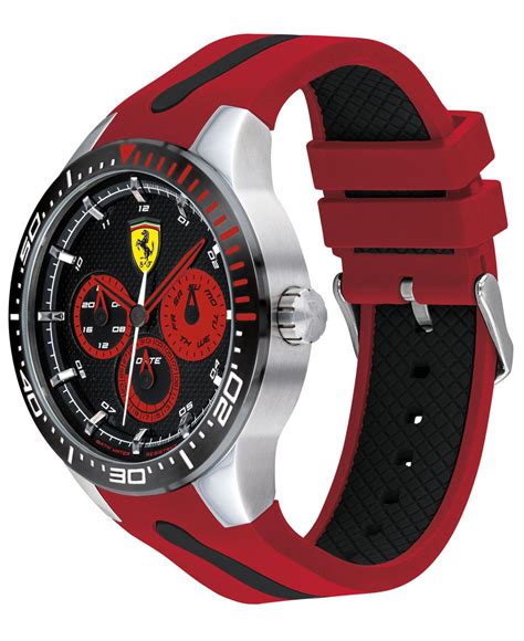 1320 x 1616 jpeg 719 кб. Ferrari Redrev Red Silicone Strap Watch 46mm for Men - Lyst
