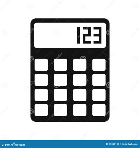 Kalkulator prosta ikona ilustracja wektor Ilustracja złożonej z matematycznie