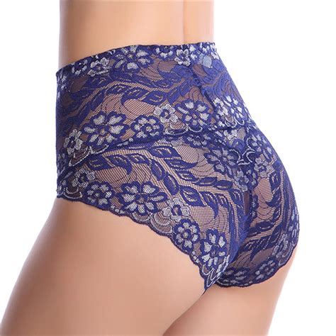 Women Sexy Embroidered Full Lace Overlays High Waist Panties Underwear At Banggood