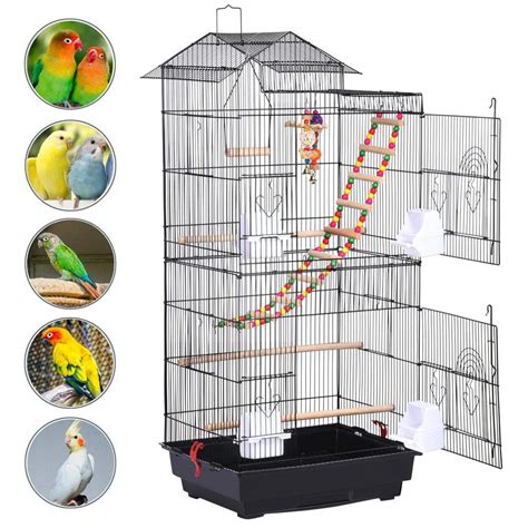 Yaheetech Roof Top Large Parakeet Flight Bird Cage For Mid Sized