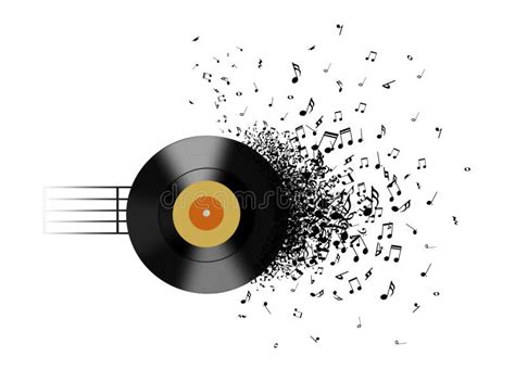 Vinyl Record And Music Notes Stock Vector Illustration Of Artistic