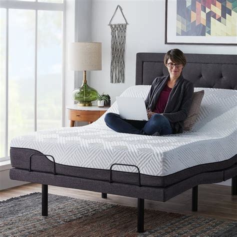 Lucid Comfort Collection 12 In Hybrid Mattress And L300 Adjustable Bed