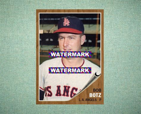 Bob Botz Los Angeles Angels Custom Baseball Card 1962 Style Etsy