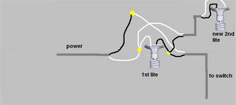 I am curious though how you run wire to one fixture, hook it up, and then run the wire to the next fixture. 2 Light 1 Switch Wiring Diagram