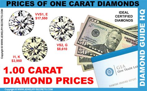 Going with a full carat (or slightly above) is a statement: ONE CARAT DIAMOND PRICES - Jewelry Secrets
