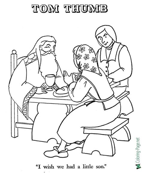 tom thumb coloring page