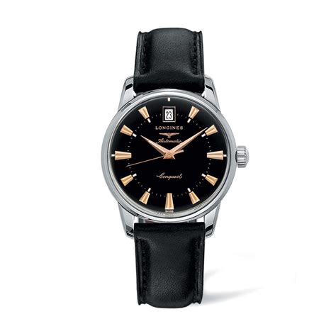 Longines Conquest Heritage Black Dial Automatic Gents Watch