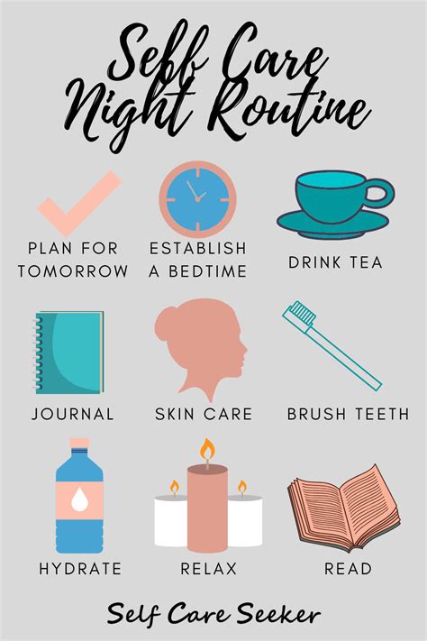 Night Daily Routine Schedule Meme Self Care Bullet Journal Self