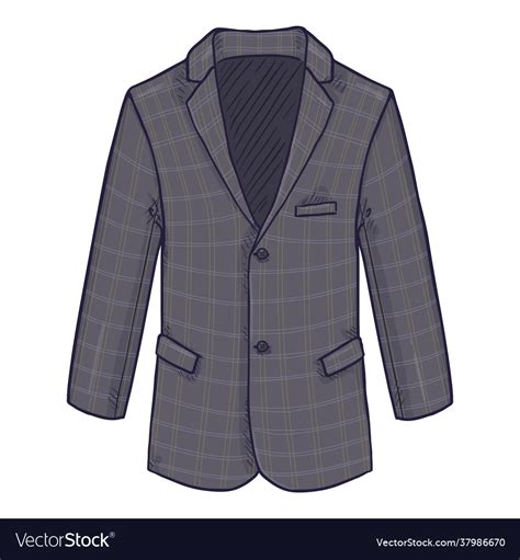 Blazer Suit Jacket Cartoon Royalty Free Vector Image