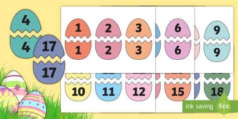 Easter Egg Number Bonds To 20 Matching Cards Teacher Made