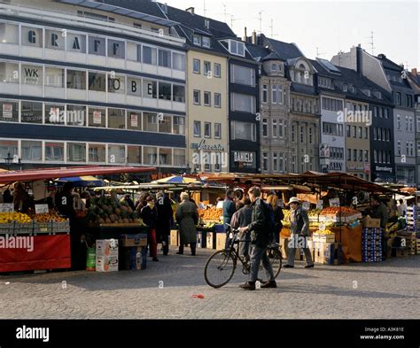 Street Market In Bonn Germany Stock Photo Alamy
