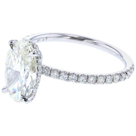 Hidden Halo Oval Diamond Engagement Ring Gia For Sale At 1stdibs Oval