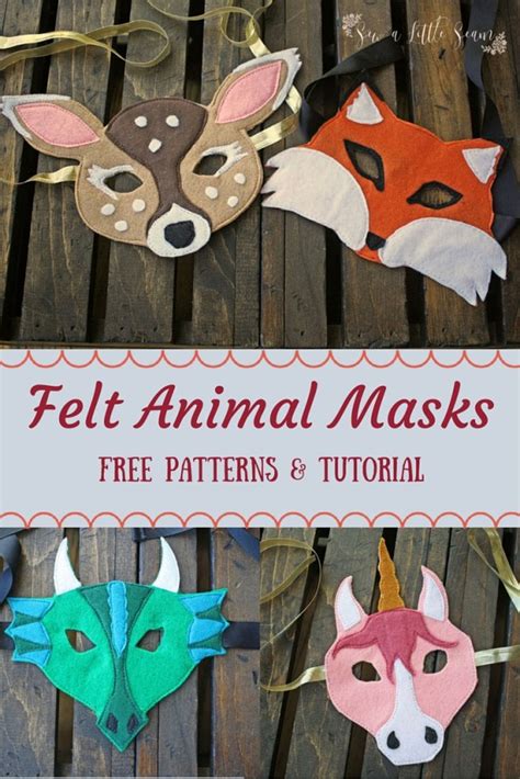Fun Felt Animal Masks Sew A Little Seam