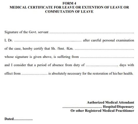 Pdf Medical Leave Form Certificate Pdf Panot Book