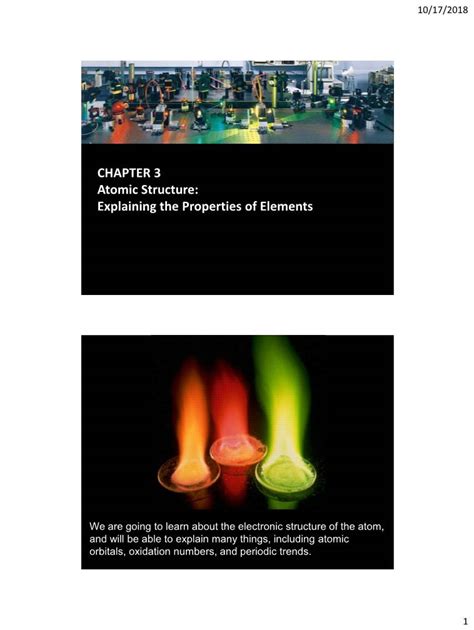 Chapter 3 Atomic Structure Explaining The Properties Of Elements Docslib