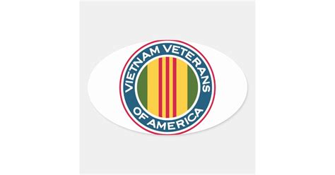 Vietnam Veterans Of America Logo Oval Sticker Zazzle
