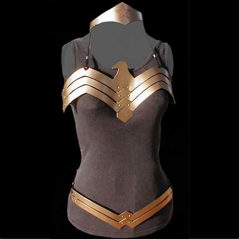 Wonder Woman Metal Bra Belt And Headband Set